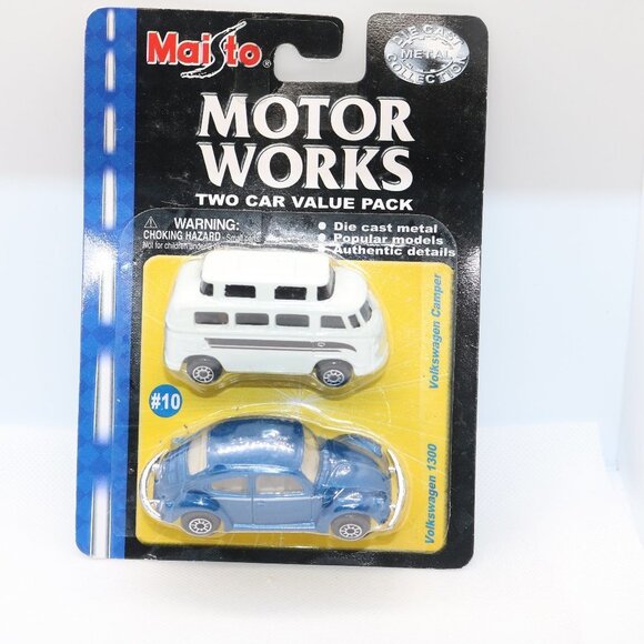 Maisto Motor Works #10 VW 1300 and camper new old stock - Picture 1 of 4